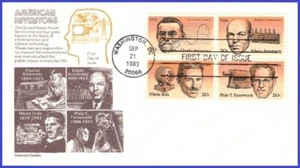 USA4 #2055-58 U/A ARISTÓCRATA FDC BL4 Inventores Americanos - Imagen 1 de 1