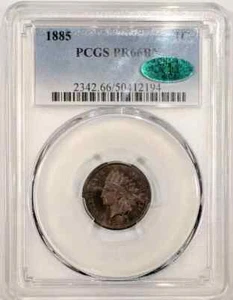 1885 Proof Indian Head Cent Penny PCGS PR-66 BN CAC - Picture 1 of 2