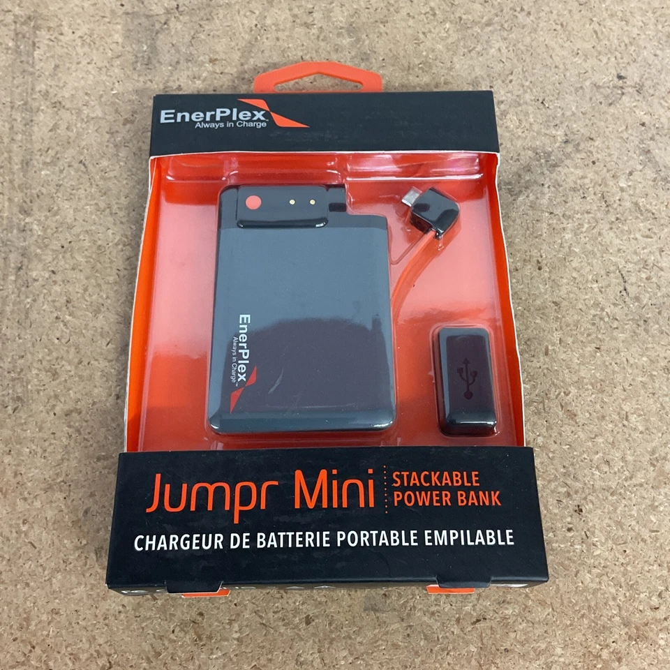 全新 Enerplex Jumpr 迷你 可堆叠 移动电源 电池充电器 微型 USB A10 — 第 1/1 张图片