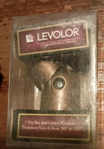 LEVOLOR BRASS 1-3/8" Swivel Bay Or Corner Socket Turn 5 Curtain Rods Wilshire - Picture 1 of 10