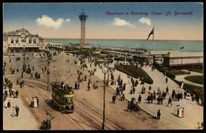 Aquarium & Revolving Tower Britannia Pier Tram Great Yarmouth Norfolk Postcard - Picture 1 of 2