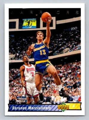 1992-93 Upper Deck Sarunas Marciulionis #249 HOF Golden State Warriors - Image 1 of 2