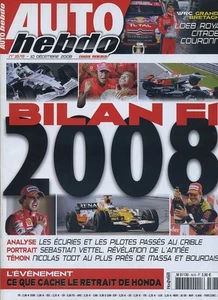 AUTO HEBDO n°1678 du 10 Décembre 2008 BILAN F1 2008 WRC ANGLETERRE - Imagen 1 de 1