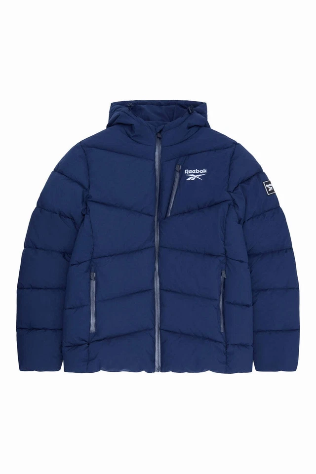 Reebok Mens Puffer Jacket Stretch Puffer Vector Navy - Image 1 of 4