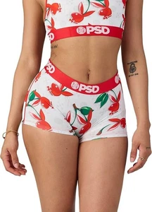 PSD Women Boy Shorts - PB Cherry Lux Full Coverage Stretch Underwear - Picture 1 of 6