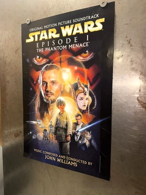 PÓSTER PROMOCIONAL DE COLECCIÓN STAR WARS Episodio 1 Phantom Menace 1999 John William Foto 1 de 4