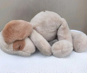 RARO Manhattan Toy Co 1987 Perro 18" Durmiendo Peluche Cachorro REX Peluche Marrón - Imagen 1 de 14