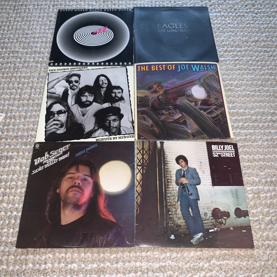 Billy Joel Seger Doobie Queen Eagles Joe Walsh LOT Record Vinyl VG/VG & Better - Image 1 of 4