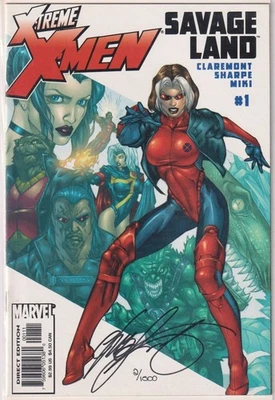 X-TREME X-MEN SAVAGE LAND #1 2001 DYNAMIC FORCES SIGNED CHRIS CLAREMONT DF COA 2 - Image 1 of 2