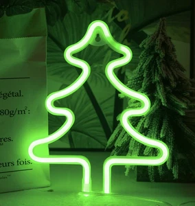 XXL LED Weihnachts Außenbeleuchtung Weihnachtsbaum Fensterdeko Rot Grün 24cm - Bild 1 von 8