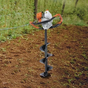 52CC Petrol Earth Auger 2 Stroke Post Hole Borer Petrol Digger 8500 RPM 1.2L HOT - Picture 1 of 14