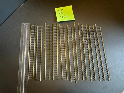 Lot of 10 Vintage HO Track  Tyco & Atlas Brass  9"  Straights Combine Ship - Image 1 of 3