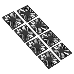 Filtre de Ventilateur 92mm, Pack de 8 Protection de Grille de Ventilateur en Plastique ABS, Noir - Photo 1/6