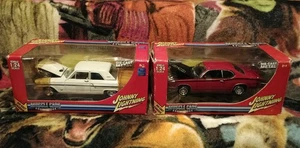 Johnny Lightning 1971 Plymouth Duster 340 Red and 1964 Ford Thunderbolt diecast - Picture 1 of 5