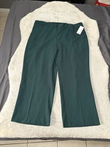 New Catherines Green Pull On Pants Size 2XWP 22 Petite Refined - Picture 1 of 8