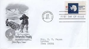 10th ANNIVERSARY OF THE ANTARCTIC TREATY - 1971 - DC2576 - Picture 1 of 1