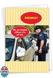 NobleWorks - Humorous Birthday Greeting Card with 5 x 7 Inch Envelope (1 Card - Picture 1 of 5