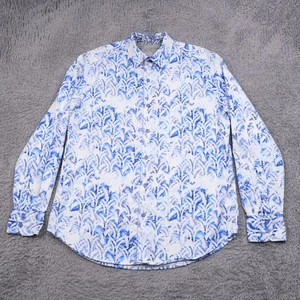 Robert Graham Hemd Herren Größe M Classic Fit Blau Weiß Schmetterlinge - Bild 1 von 20