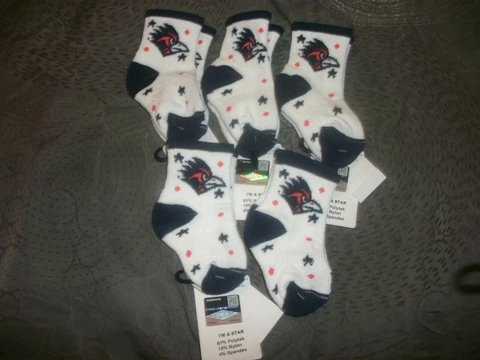Lot of 5 UTSA Roadrunner Baby Socks - size age 12/24m (B39) Cover