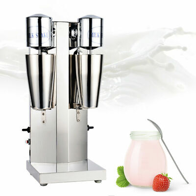 Stainless Steel Milkshake Maker Milk Shake Machine Blender Drink Mixer Dual Head • 93.70£