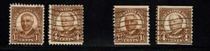 1930 U.S.Regular Issue Perf and Coil COMPLETE SET of 4 Sc#684-87 Used - Picture 1 of 1