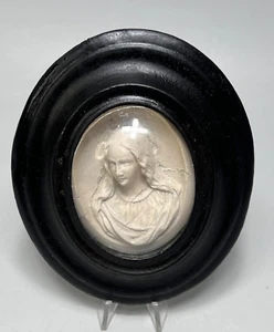 1820 Antique Religious French Carved Meerschaum Reliquary Ex-Voto Virgin Mary - Picture 1 of 9