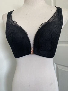 Unbranded Black Lace Slightly Padded Bra Size 38 - Picture 1 of 8