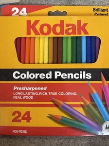 Lápices de colores Kodak vintage 24 unidades nuevo stock antiguo - Imagen 1 de 3