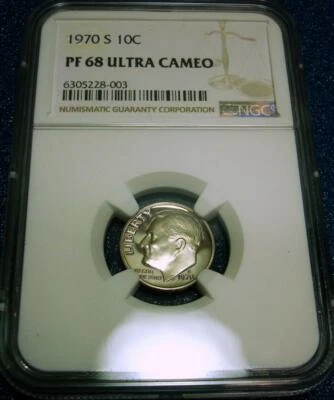 1970-S NGC PF68 ULTRA CAMEO 10C ROOSEVELT DIME #003 - Image 1 of 4