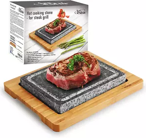 Cooking Stones for Steak, Double Cooking Stones in One Sizzling Hot Stone Set, S - Picture 1 of 8