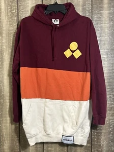 Oneskee Ski Hoodie Super Longline Pullover M Burgundy Orange Vanilla Snowboard - Bild 1 von 9