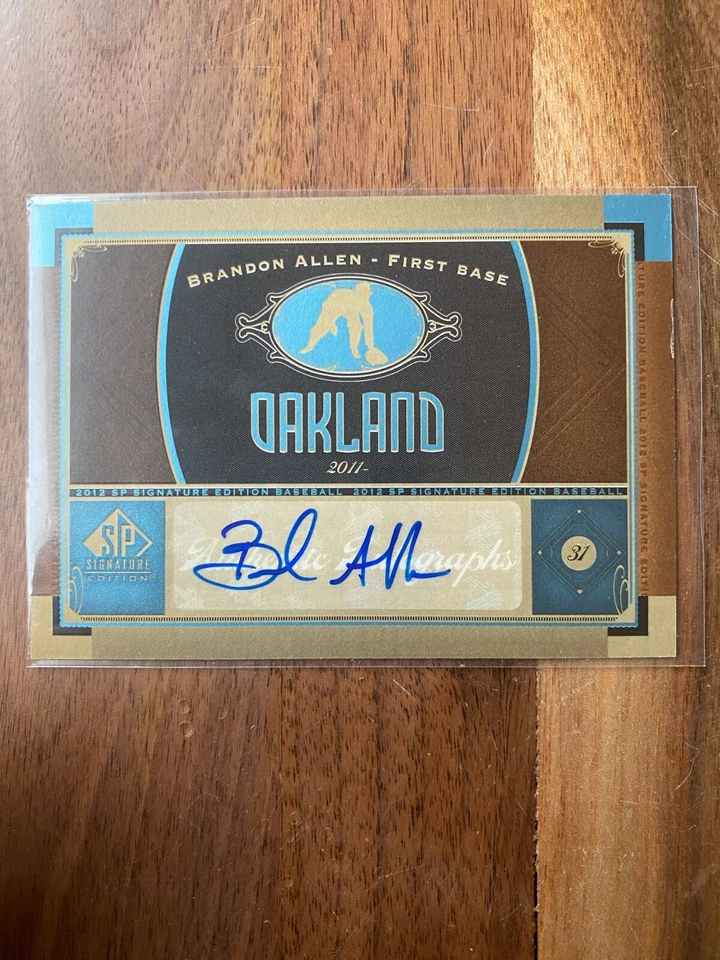 A48,773 - 2012 SP Signature #OAK7 Brandon Allen Autograph - Image 1 of 1