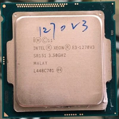 Intel Xeon E3-1270 V3 SR151 LGA-1150 CPU Processor 3.50 - 3.90GHz 4-Core 8MB 80W - Image 1 of 3