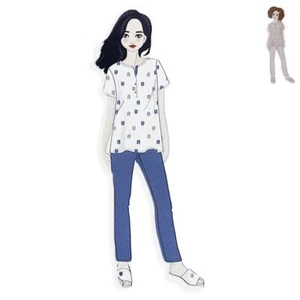 Amica Pigiama Cotone Leggero da Donna Mezze Maniche 21A549 S37 - Foto 1 di 3