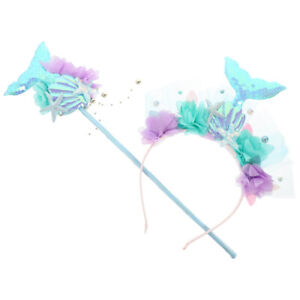  Fairy Wand Headband Costume Girls Mermaid Crown Miss Child Accessories