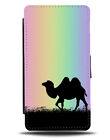 Camel Silhouette Flip Cover Wallet Phone Case Camels Hump Rainbow Colourful I077
