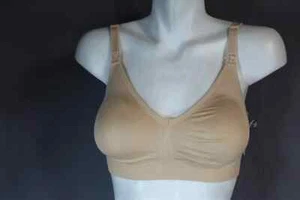 Bravadol 1401 Women No wire lined Maternity Nursing Bra size L nude - Picture 1 of 8