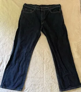 Levi's 569 Loose Fit Black Label Red Tab Dark Wash Red Rivets 38x32 Snap Pockets - Picture 1 of 7