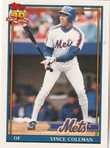 FREE SHIPPING-MINT-1991 Topps Traded Vince Coleman #23T 40 YEARS OF BASEBALL - Picture 1 of 1