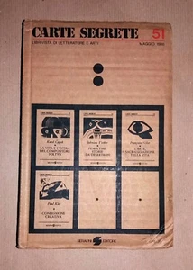 Carte Segrete 51 - Rivista trimestrale di lettere e arti - G. Serafini Ed.,1986 - Picture 1 of 8