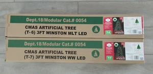 Holiday Time 3-Foot LED Pre-Lit Winston Pine Tree Multicolor or Clear Lights NEW - Picture 1 of 6