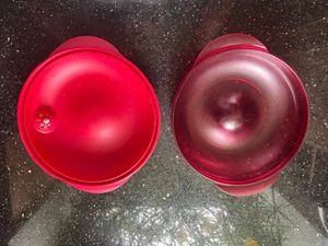 Mikrowellengeschirr von Tupperware Micro Fix rund 0,7 l in rot der Zweite in rot - Bild 1 von 2