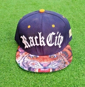 Gorra ajustable Rack City Cayler & Sons Tiger con estampado de ala plana Snapback nueva con etiquetas - Imagen 1 de 5