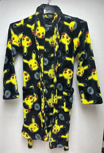 Pokémon Pikachu Black Bathrobe Size 12  Polyester - Picture 1 of 8