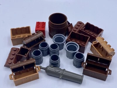 Lego Оптовый Лот Сундуки с Сокровищами Большие Стволы Ведра Ящики Горшки для Растений Пушки + - Изображение 1 из 4