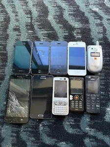 Job Lot 194 - 10x Untested Mixed Models Faulty Mobile Phones Spares Repairs - Photo 1 sur 2
