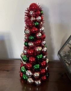 NEU Sur La Table WEIHNACHTSBAUM Mittelstück Tischplatte KUGEL Glühbirne ORNAMENT 12" - Bild 1 von 5