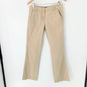 J. Pantalones de mujer Crew City Fit tostados pierna recta tiro medio pierna acampanada talla 4 - Imagen 1 de 8