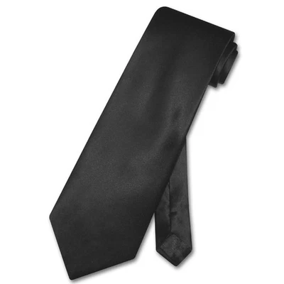 Corbata Biagio 100 % SEDA color NEGRO liso para hombre Foto 1 de 2