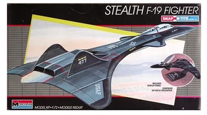 MONOGRAM 1/72 U.S. STEALTH F-19A RECONN FIGHTER SNAP TITE MODEL 1128 F/S NO BOX - Picture 1 of 10